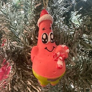 Patrick Star Candy Cane SpongeBob Christmas Ornament New